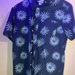 Blue hawaiian shirt for men